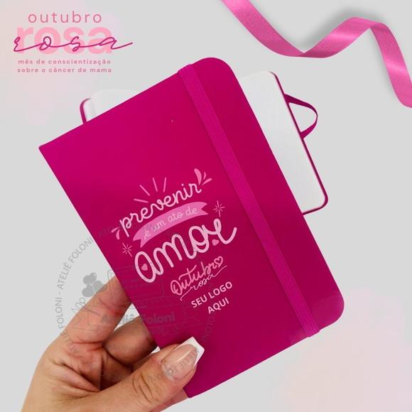 Mini Caderneta Personalizada Outubro Rosa