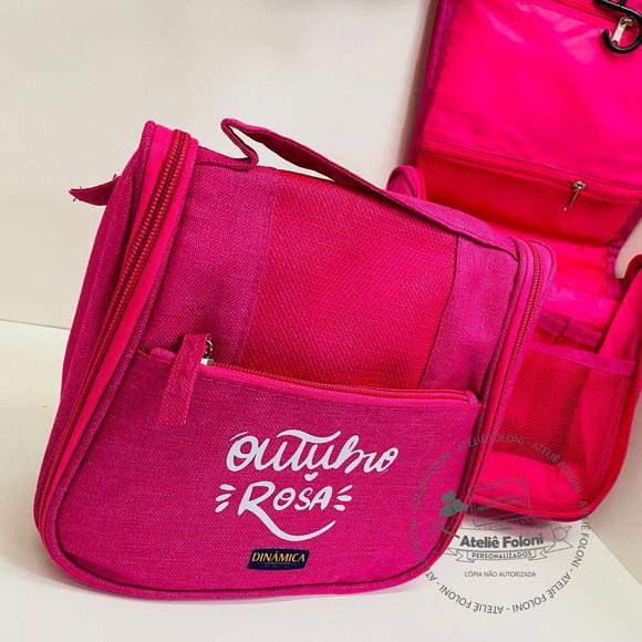 Nécessaire Nylon Oxford Outubro Rosa