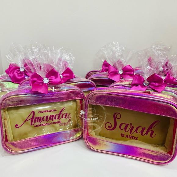 Necessaire Holográfica com Visor Personalizada