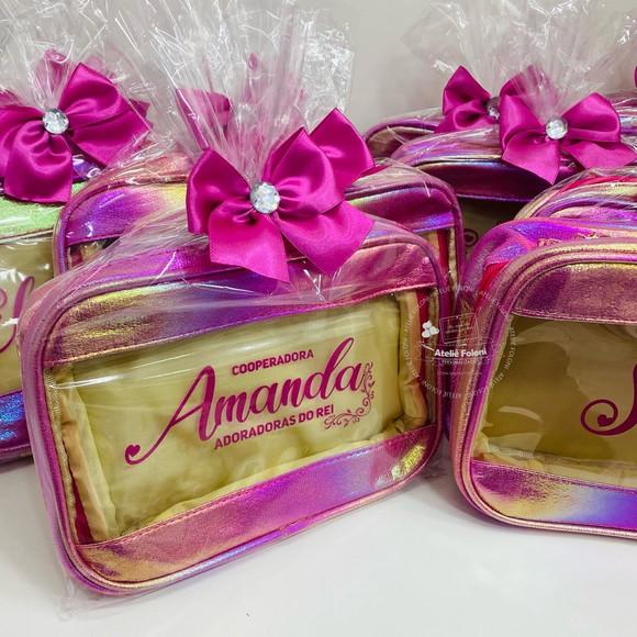 Necessaire Holográfica com Visor Personalizada