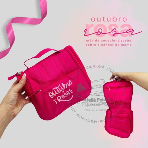 Nécessaire Nylon Oxford Outubro Rosa