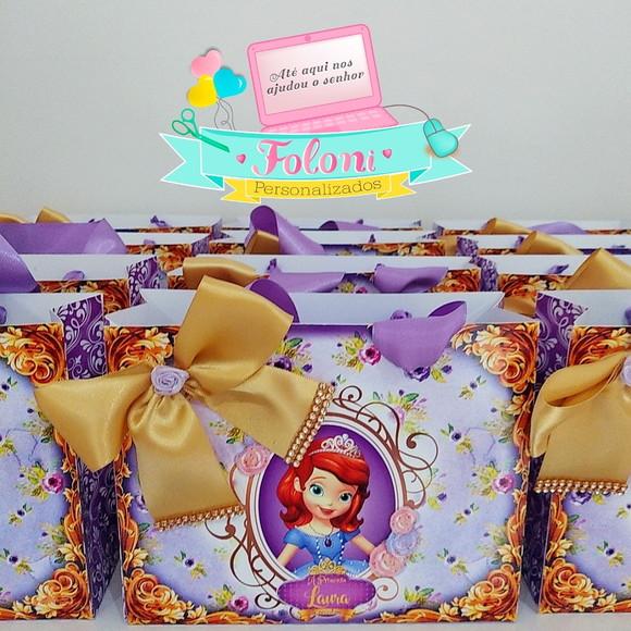 Sacola para mimos princesa Sofia luxo