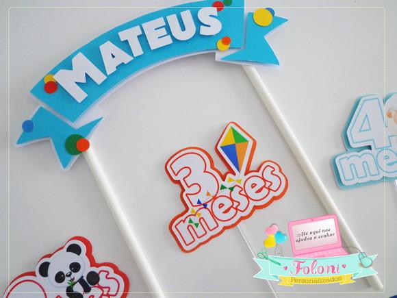 Topper meseversário são 11 meses do bebê em um só Topper