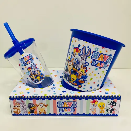 Kit Cineminha sem alça Baby Lonney Tunes