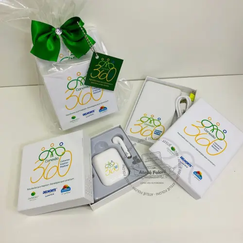 Kit Power Bank e Fone sem fio Personalizado