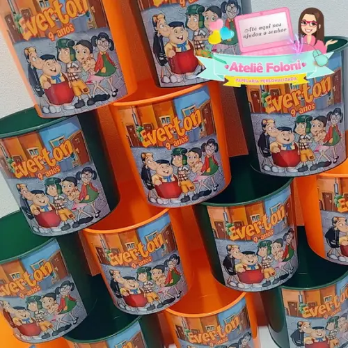 10 Baldinho De Pipoca Minecraft 1 Litro Personalizado