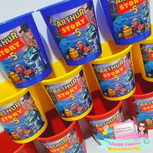 10 Baldinho De Pipoca Minecraft 1 Litro Personalizado