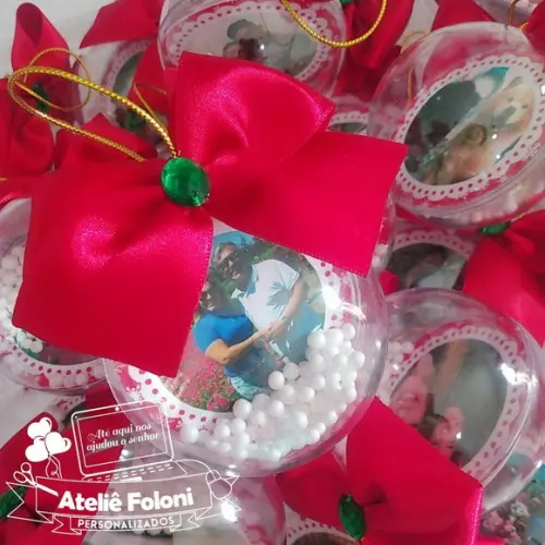 Bolinha de Natal 7 cm Personalizada