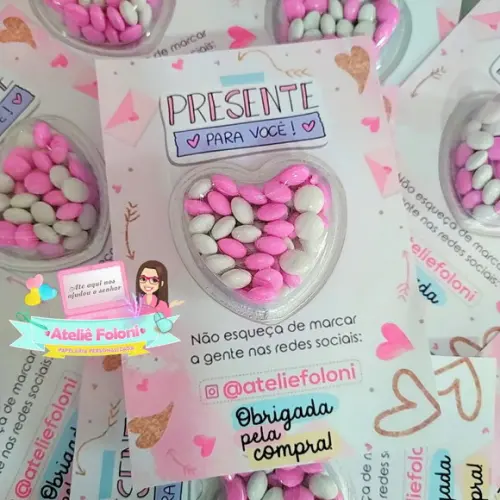 Brinde Cartão Personalizado para Clientes com Bala