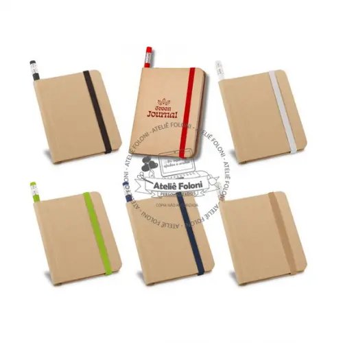 Caderno A7 de Capa Rígida em Papel 140 Pag Personalizado