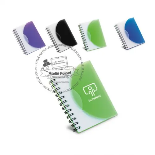 Caderno A7 em Pp com 70 Folhas Lisas Personalizado