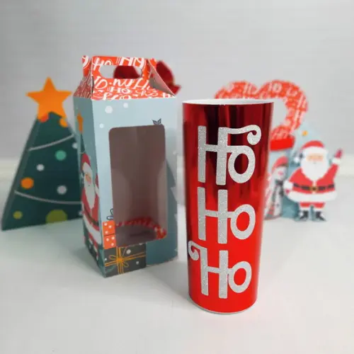 Caixa com COPO long drink personalizado Natal