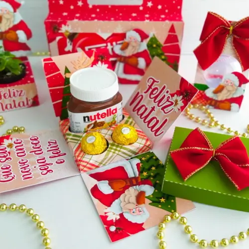 Caixa explosão para Nutella e ferrero rocher natal