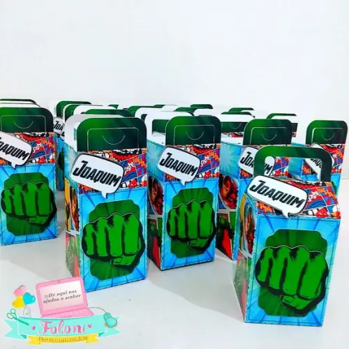 Caixa milk com alça Vingadores