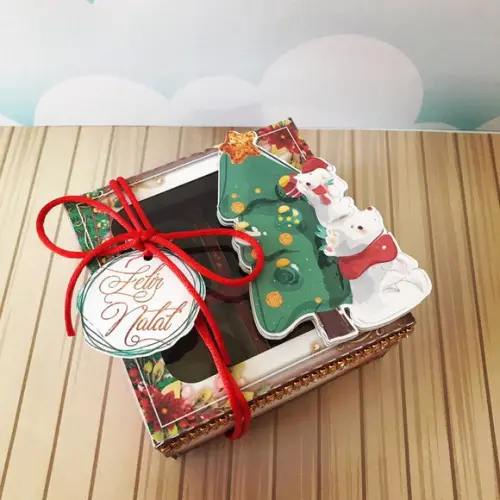 Caixa para 4 doces Natal