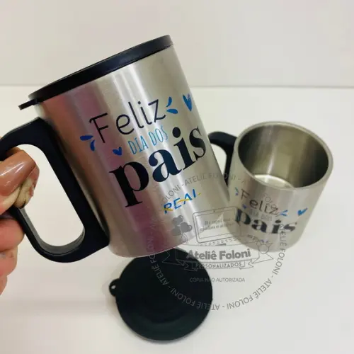 Caneca de Inox 180 ml Personalizada