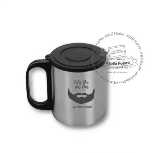 Caneca de Inox 180 ml Personalizada
