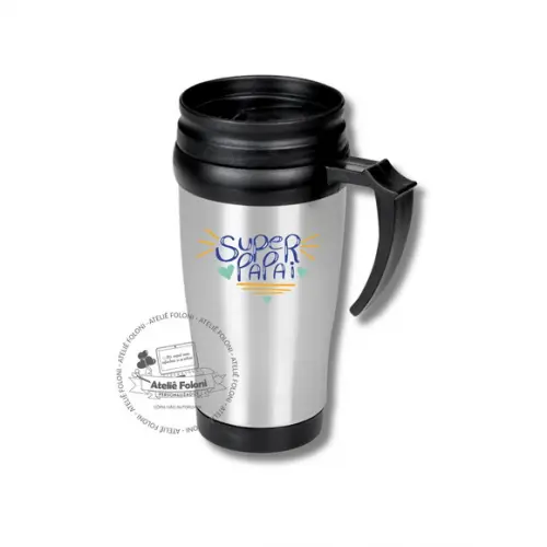 Caneca Inox 400ml Dia dos Pais Personalizada
