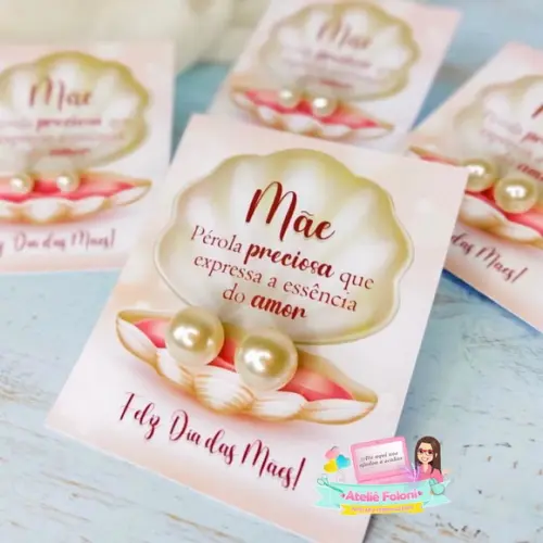 Card com Brincos Dia das Mães