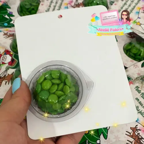 Cartão com Blister de Doces Natal