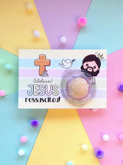 Cartão para Blister Páscoa Bombom ou Confeti