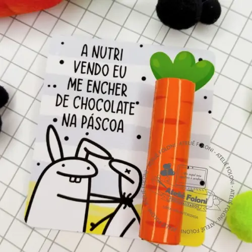 Cartão/card com Chocolate Baton- Páscoa