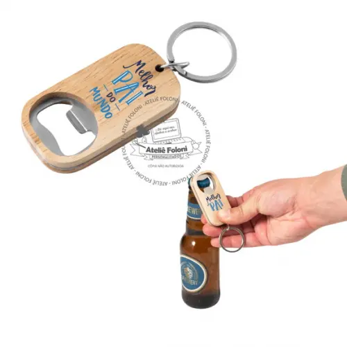 Chaveiro Abridor Bambu Personalizado