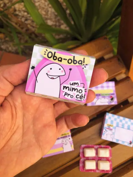 Chiclete Personalizado com 4 Brinde Clientes