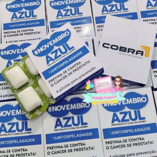 Chiclete com 4 Novembro Azul Pronta Entrega