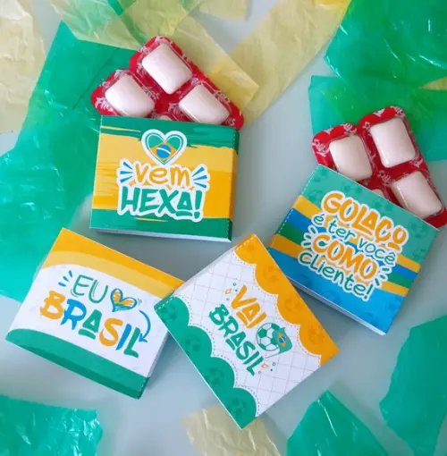 Chiclete Personalizado com 4 Brinde Clientes