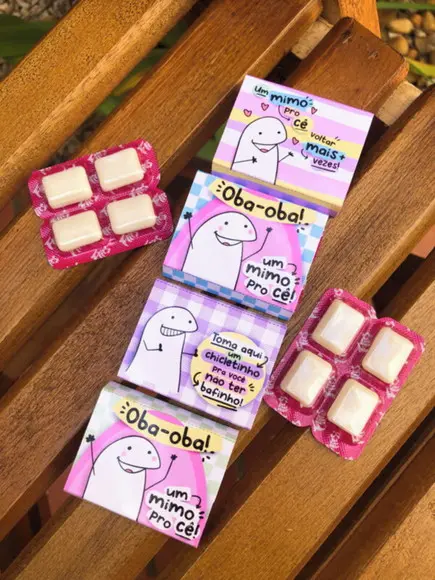 Chiclete Personalizado com 4 Brinde Clientes