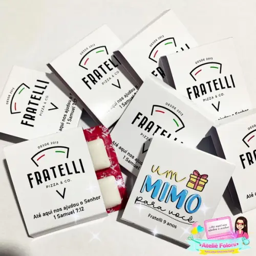 Chiclete Personalizado com 4 Brinde Clientes