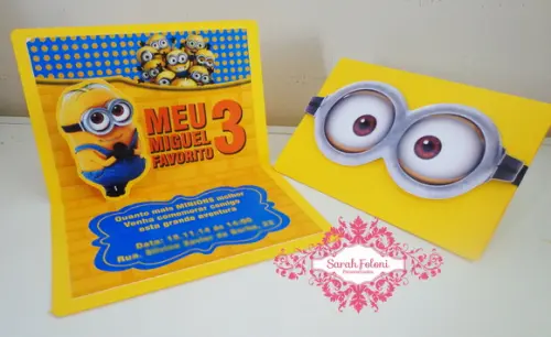 Convite Pop Up Minions