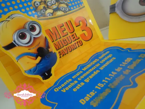 Convite Pop Up Minions