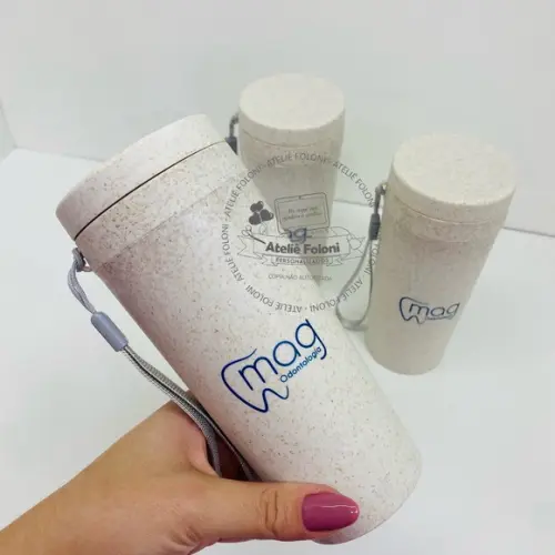 Copo Fibra de Arroz 550ml Personalizado