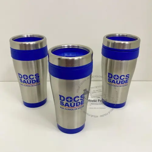 Copo Térmico 550ml com Tampa Abre e Fecha Personalizado