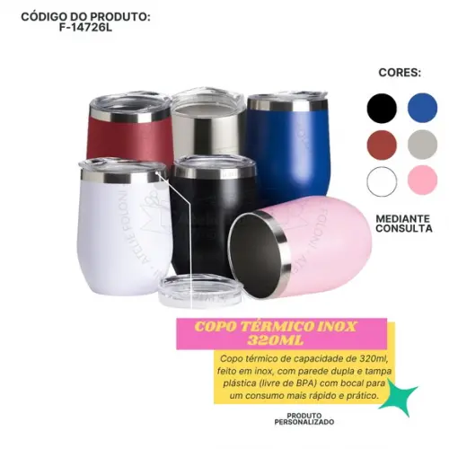 Copo Térmico Inox 320ml Personalizado