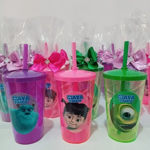 Copos 500ml com Canudo Personalizados