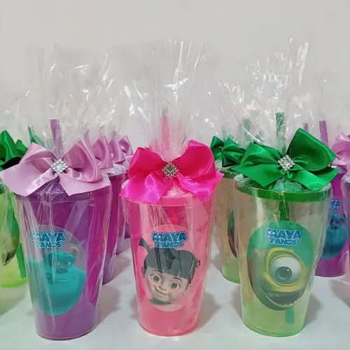 Copos 500ml com Canudo Personalizados