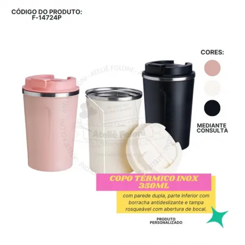 Copo Térmico Inox 350ml Personalizado