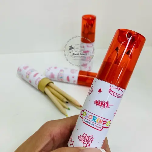 Estojo Mini Lápis com Apontador Personalizado
