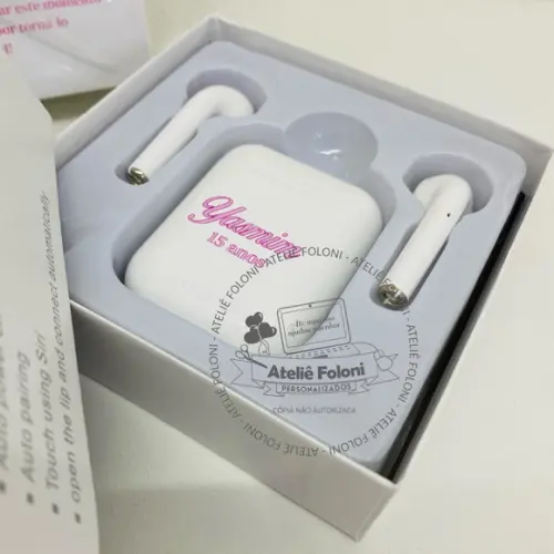 Fone Bluetooth Personalizado Embalado com Laço
