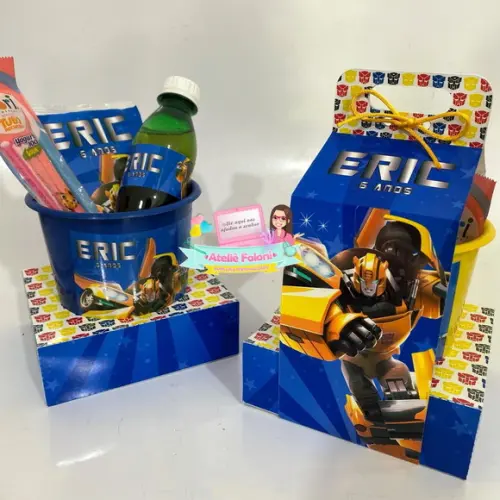 Kit Baldinho na Caixa Transformers