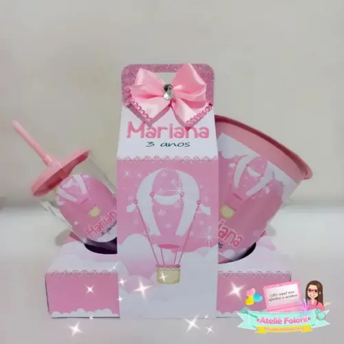 Kit Cinema na Caixa Balões com Alça (adesivo Vinil Lávavel)