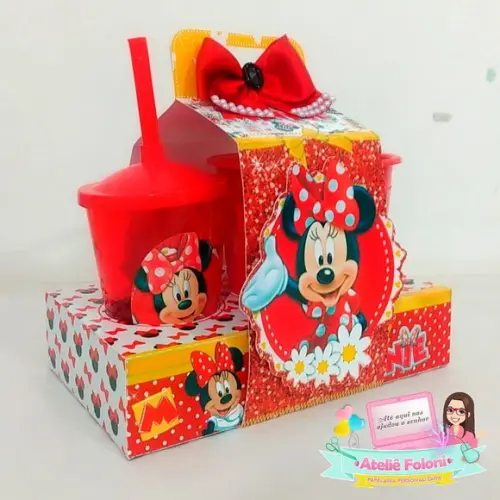Kit Cinema na Caixa com Alça Minnie
