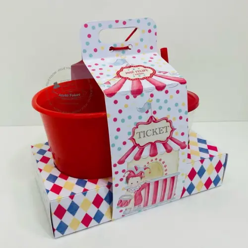 Kit Cinema na Caixa com Alça Circo Vintage