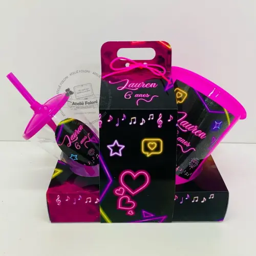 Kit Cinema na Caixa com Alça Neon