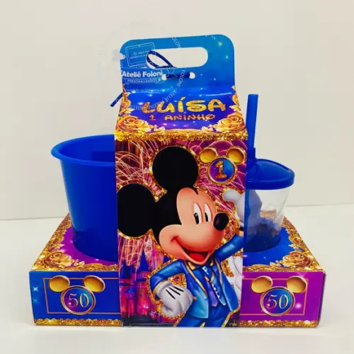 Kit Cinema na Caixa com Alça Mickey 50 Anos