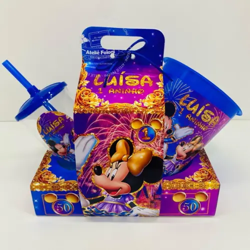 Kit Cinema na Caixa com Alça Mickey 50 Anos