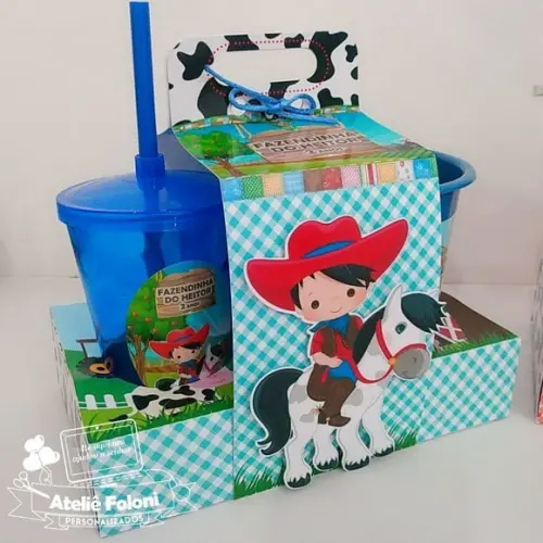 Kit Cinema na Caixa Fazendinha (adesivo Vinil Lávavel)